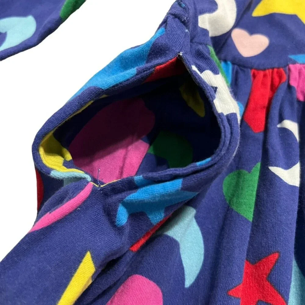 Mini Boden 7-8Y Moon Heart Star Print Dress